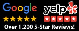 1,200+ 5-Star Google & Yelp Reviews